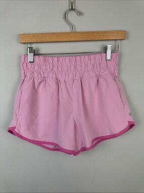 Athleta Girl Run The World 3” Short pink with trim Sz XL/14